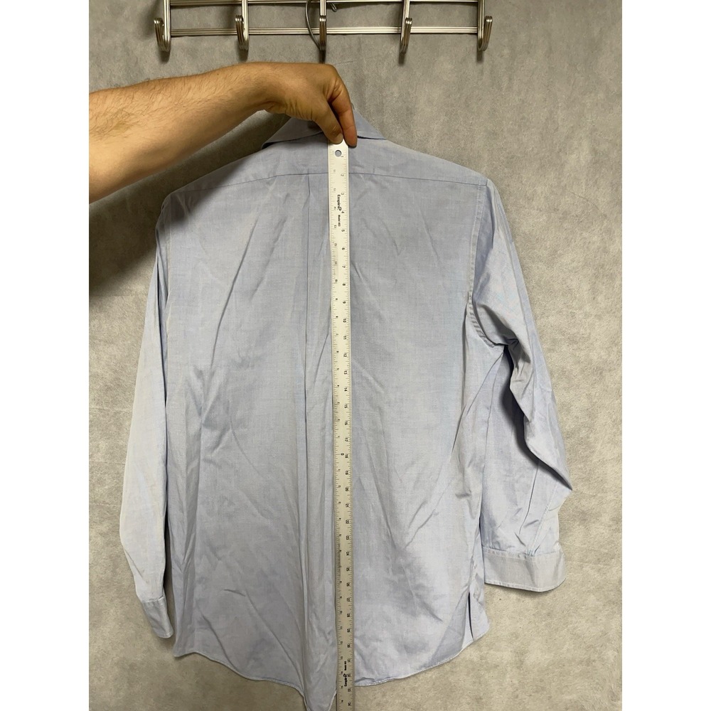 Brooks Brothers Shirt Men's L Blue Makers Button Up Academia Casual Hybrid 16-33 - Picture 7 of 9